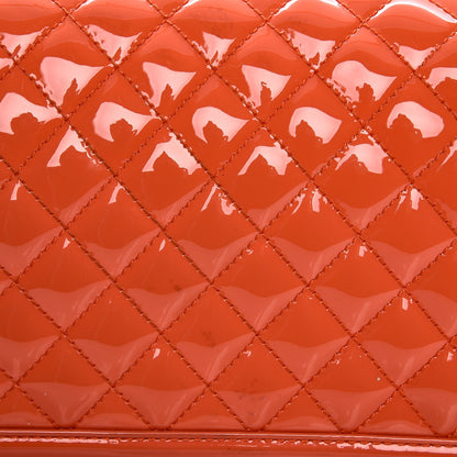 Chanel Patent Calfskin Medium Plexiglass Boy Flap Orange 12 of 12