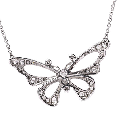 Tiffany Platinum Diamond .61ctw Enchant Butterfly Pendant Necklace 5 of 7