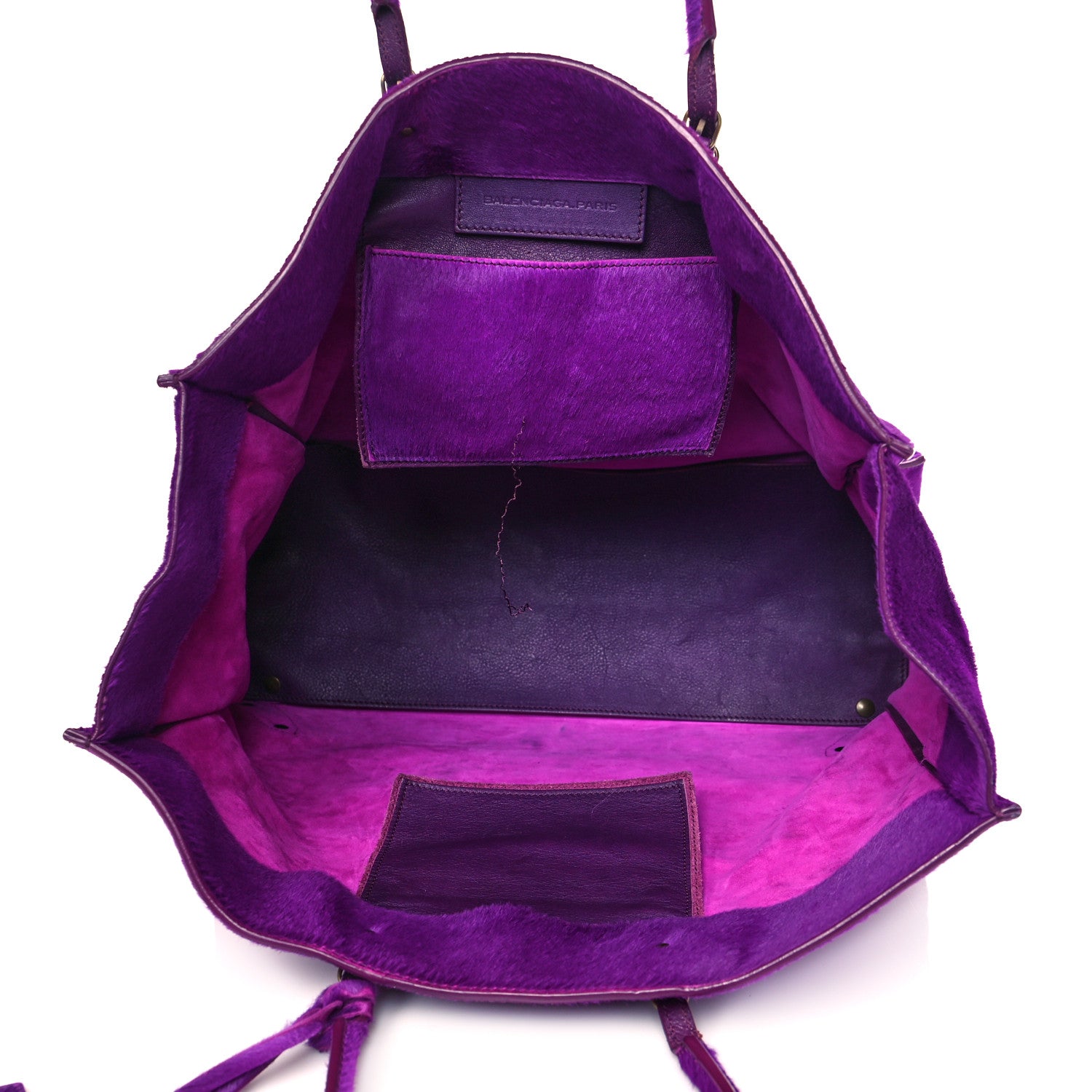 Balenciaga Ponyhair A4 Zip Around Tote Purple 6 of 13