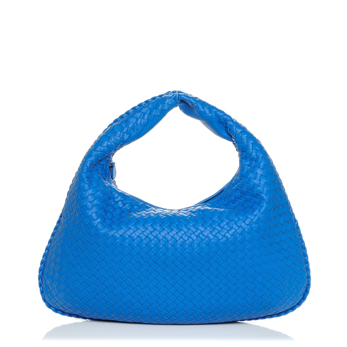 Nappa Intrecciato Large Veneta Hobo Cobalt