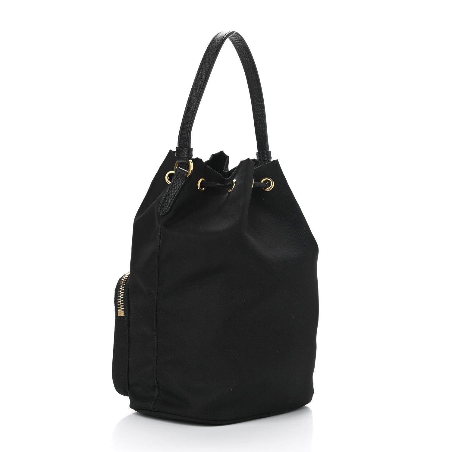 Prada Re-Nylon Duet Drawstring Shoulder Bag Black 2 of 10