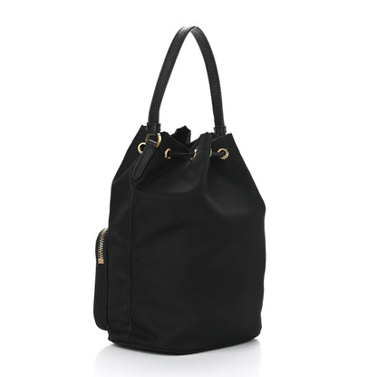 Prada Re-Nylon Duet Drawstring Shoulder Bag Black 2 of 10