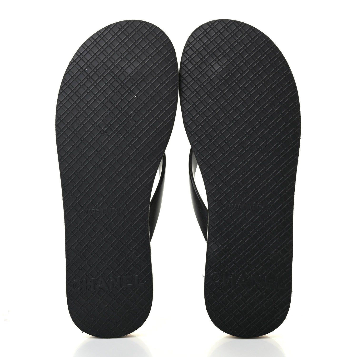 Chanel PVC Camellia Thong Sandals 37 Black 5 of 9