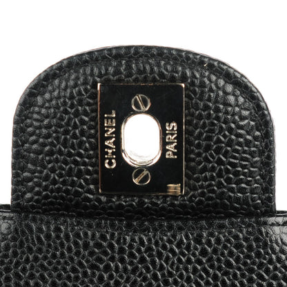 Chanel Caviar Quilted Medium Double Flap Black 8 of 9