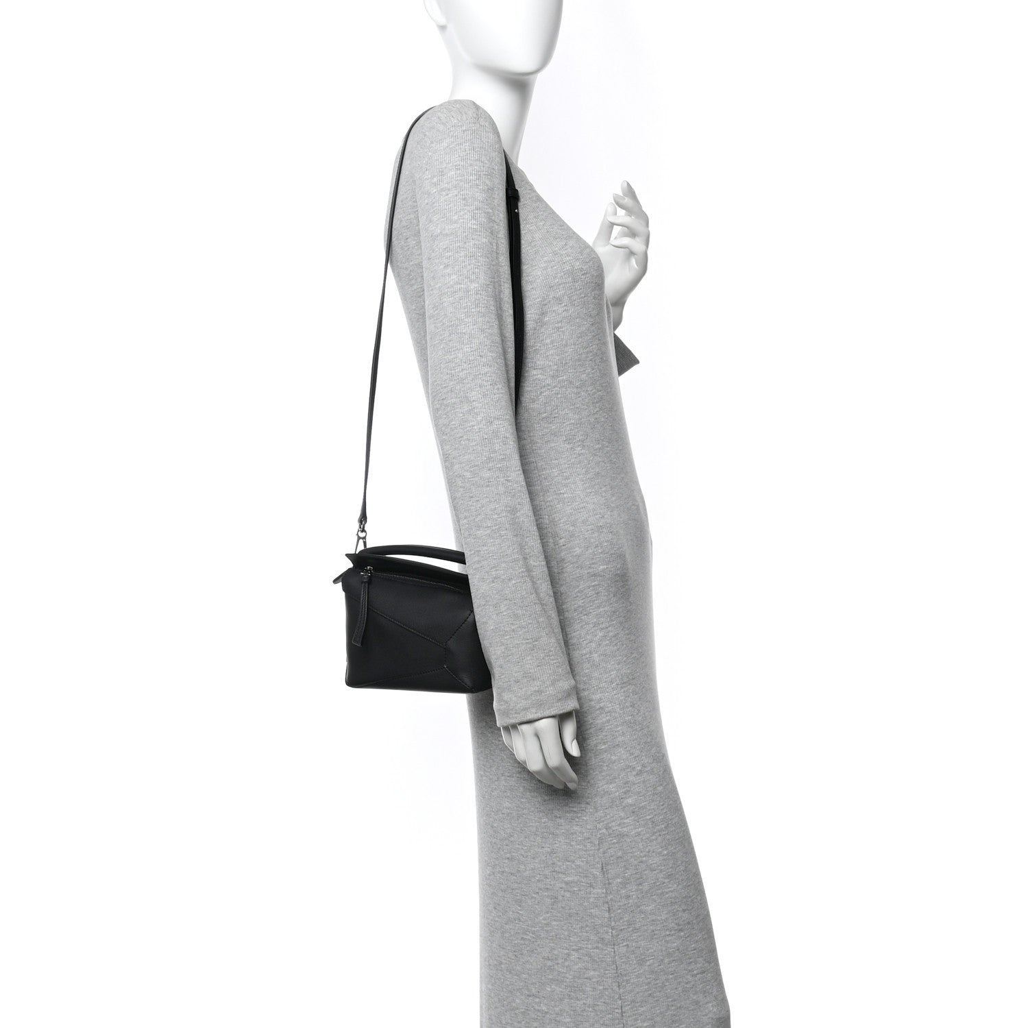 Loewe Calfskin Mini Puzzle Bag Black 2 of 9