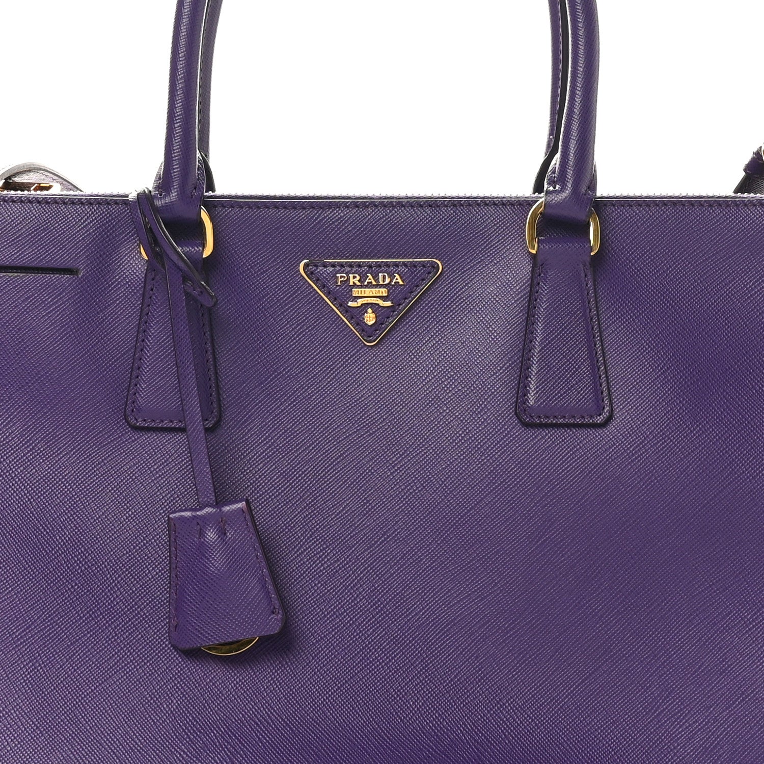 Prada Saffiano Medium Galleria Double Zip Tote Viola 7 of 9