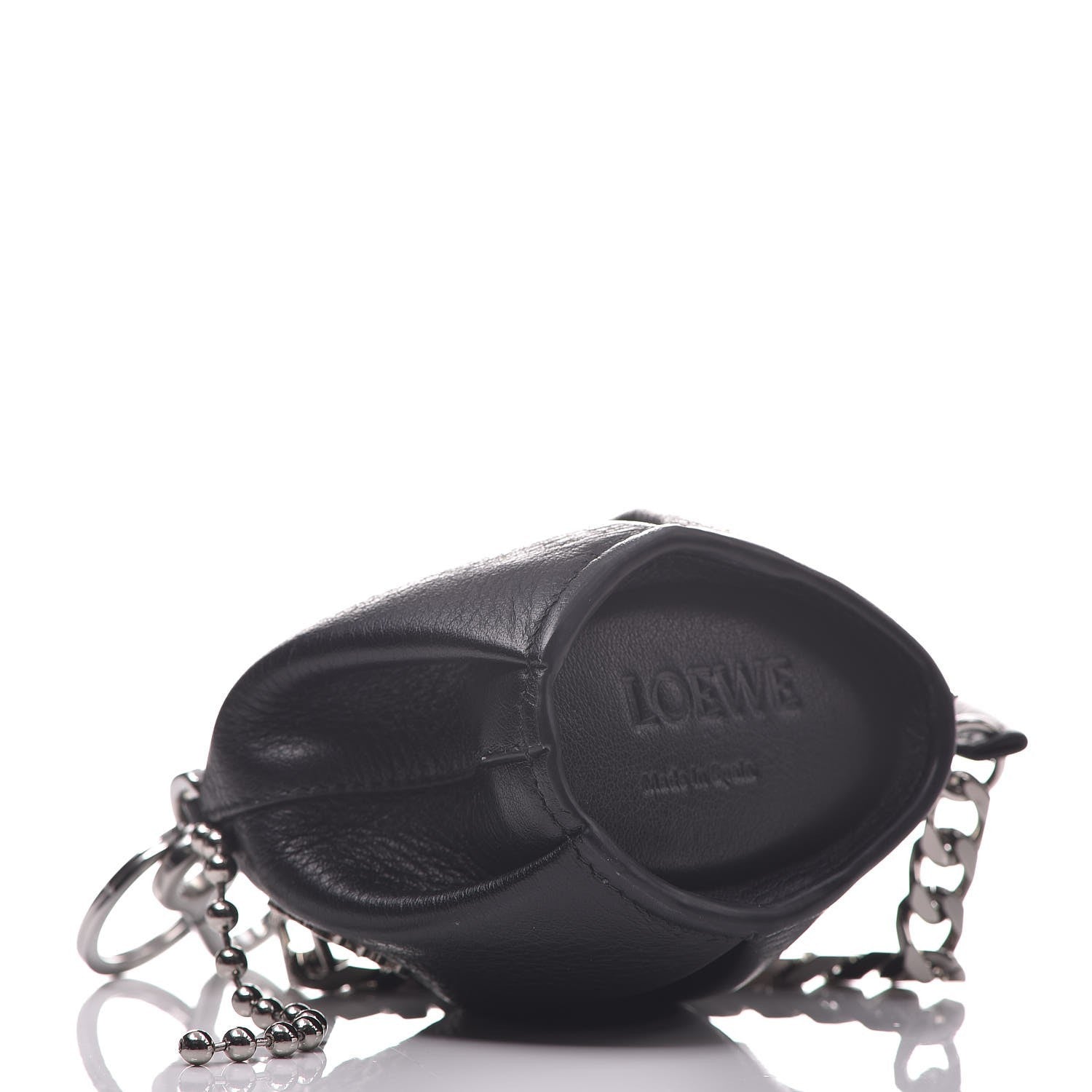 Loewe Calfskin Mini Punk Elephant Coin Purse Bag Charm Black 4 of 9