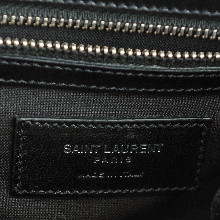 Metallic Calfskin Festival Backpack Silver