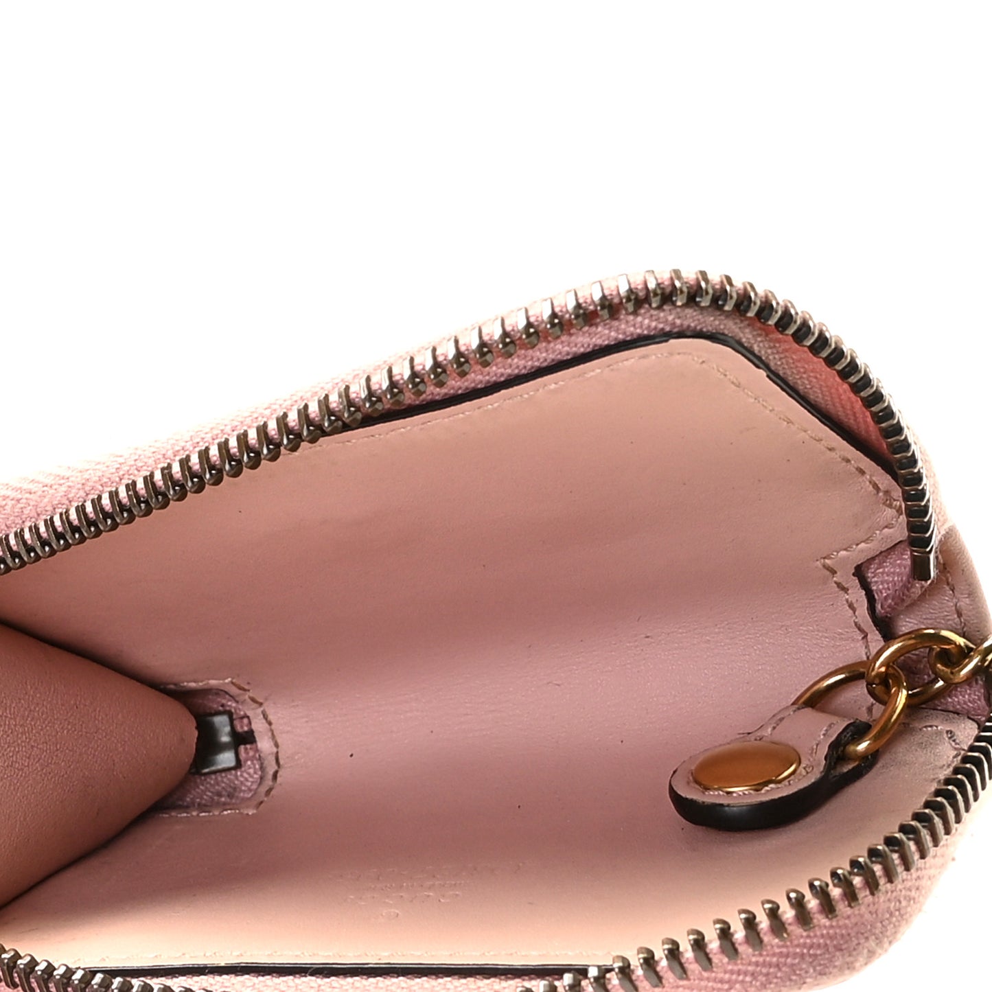 Calfskin Matelasse GG Marmont Zip Around Key Case Perfect Pink