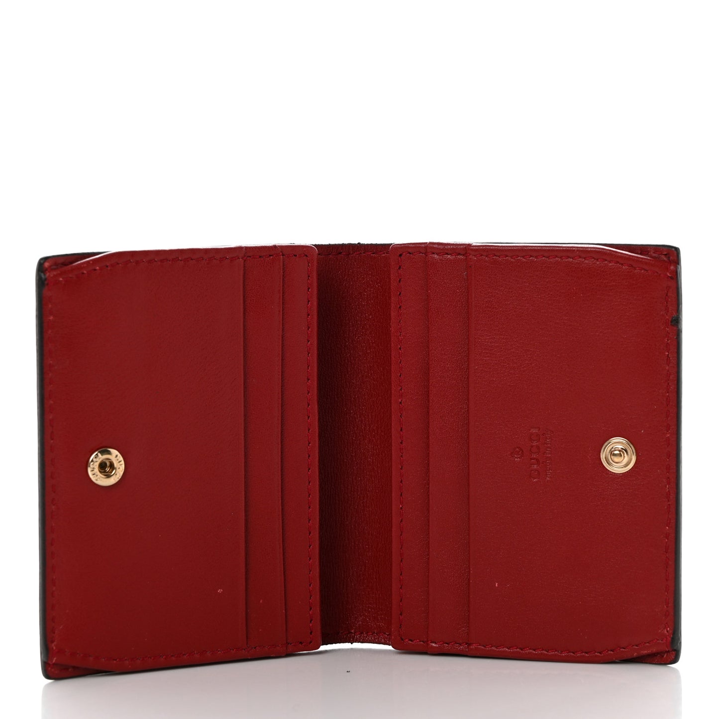 Guccissima Card Case Wallet Red
