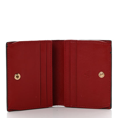 Gucci Guccissima Card Case Wallet Red 5 of 8