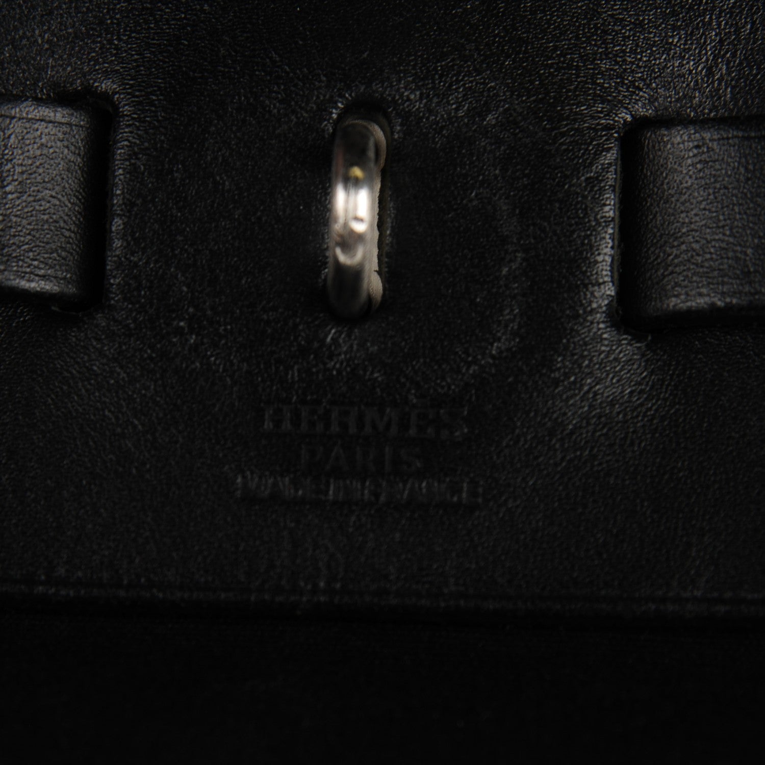 Hermes Toile Vache Calfskin Herbag 40 GM Black 10 of 12
