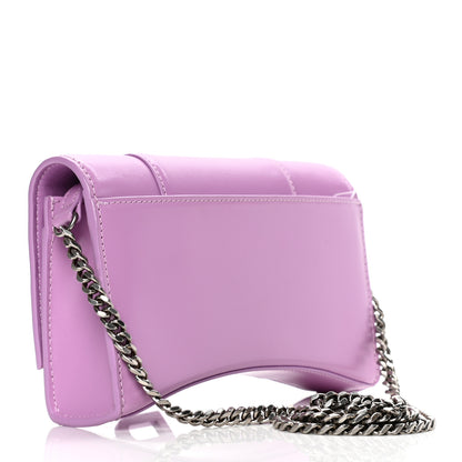 Balenciaga Shiny Box Calfskin Tonal B Hourglass Chain Bag Liliac 2 of 6