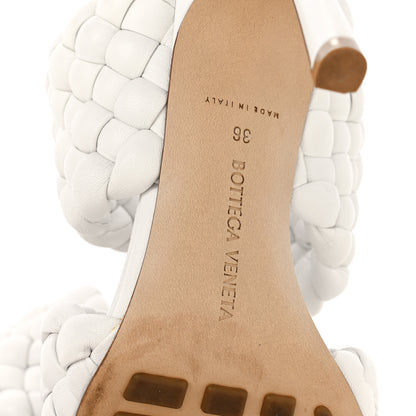 Bottega Veneta Nappa Twisted Padded Intrecciato Curve Slide Sandals 36 Optic White 7 of 12
