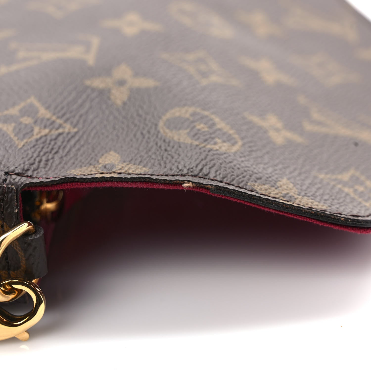Louis Vuitton Monogram Pochette Felicie Chain Wallet Fuchsia 11 of 11