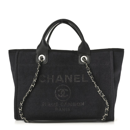 Chanel Mixed Fibers Small Deauville Tote Black 1 of 10