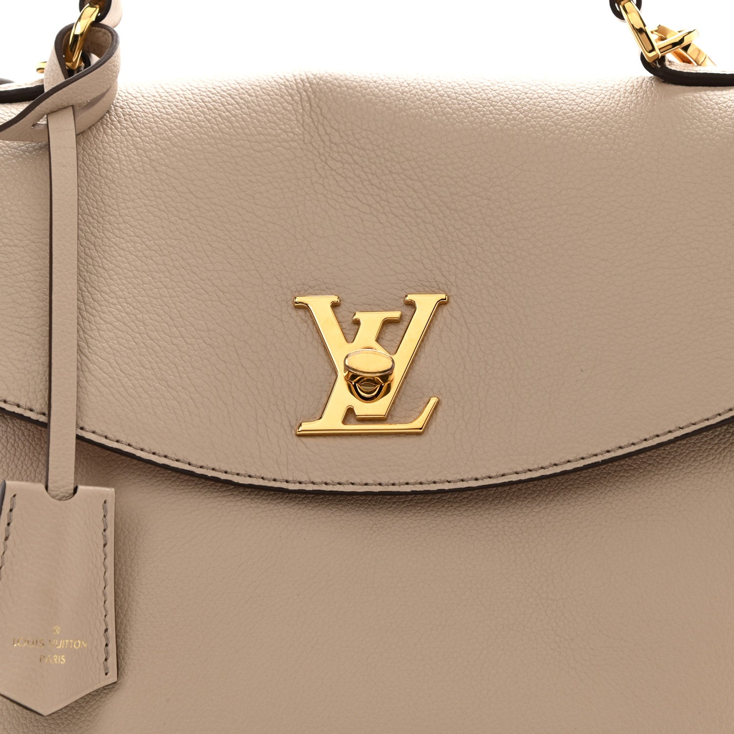 Louis Vuitton Soft Calfskin Lockme Ever MM Greige 7 of 7