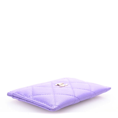 Chanel Caviar Quilted Card Holder Purple 4 of 8