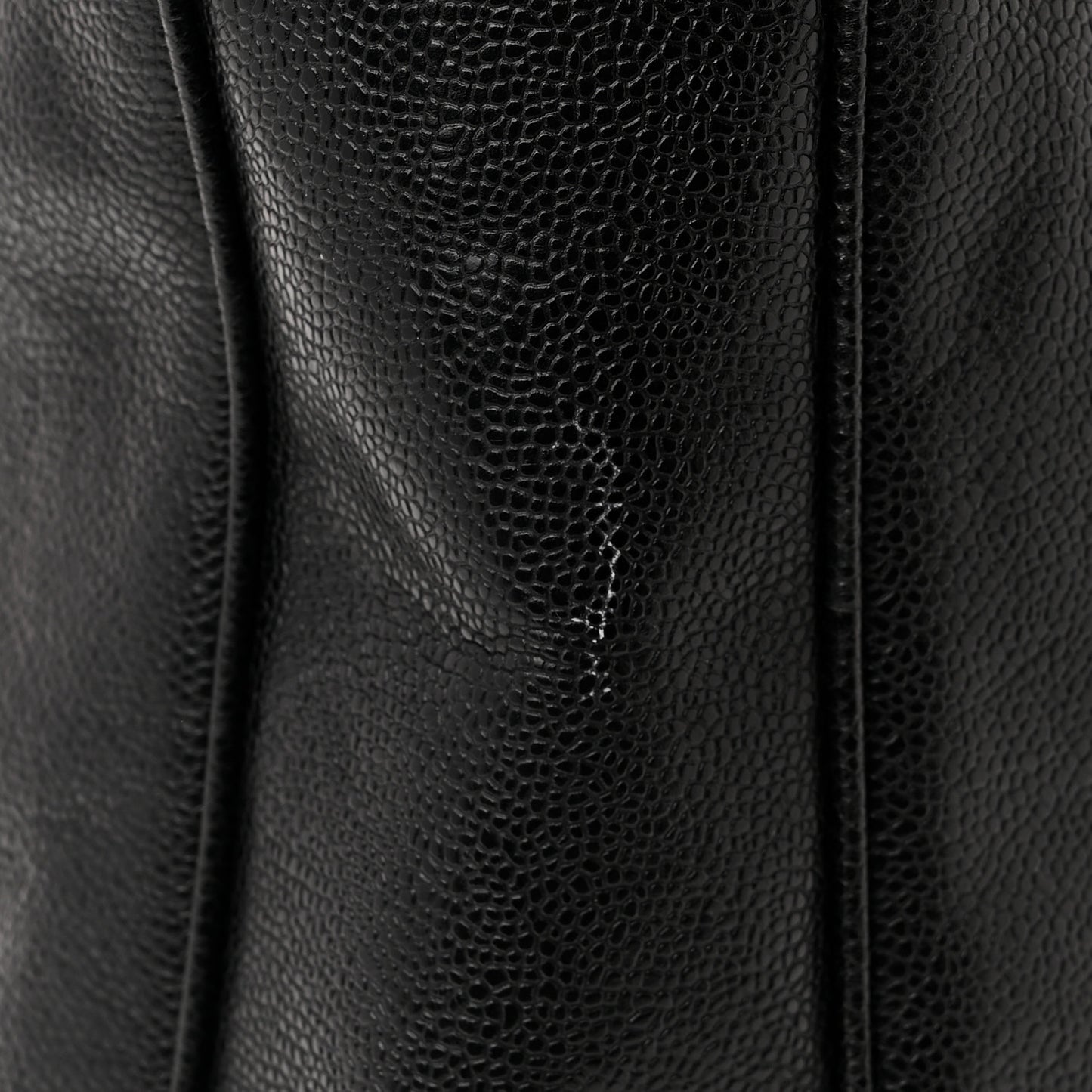 Caviar Large CC Shoulder Bag Black