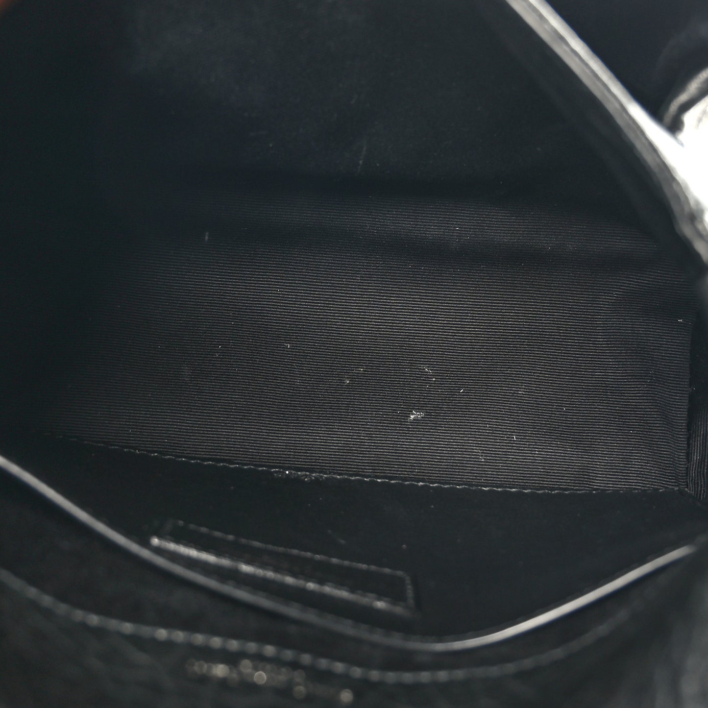 Grained Lambskin Monogram Baby Niki Chain Satchel Black