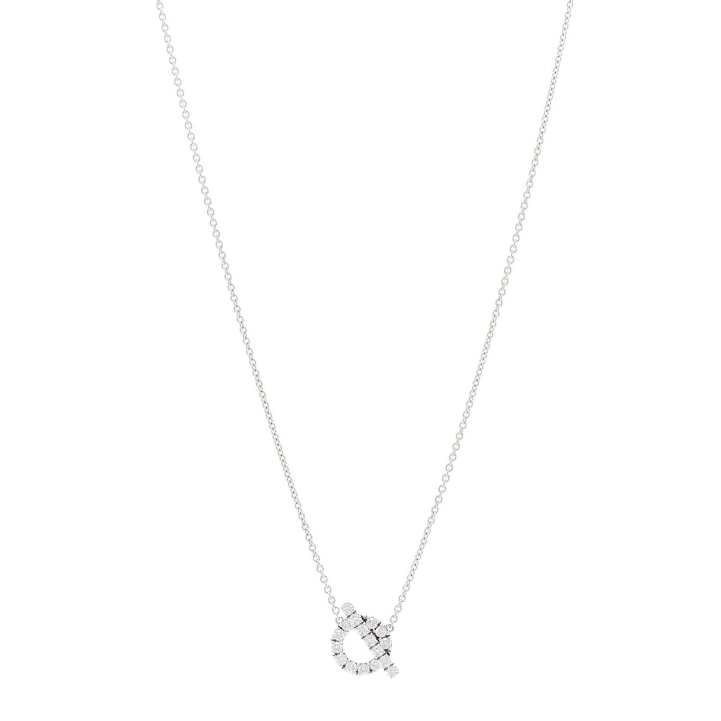 18K White Gold Diamond Finesse Pendant Necklace