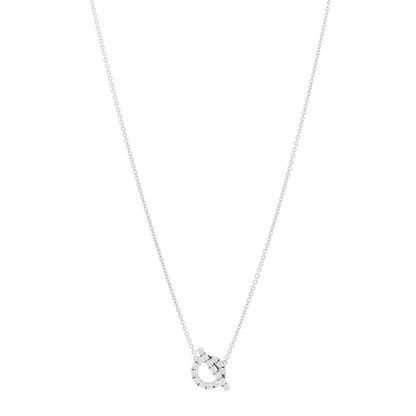 Hermes 18K White Gold Diamond Finesse Pendant Necklace 1 of 6