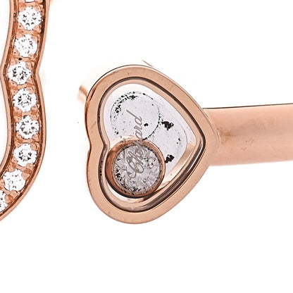 Chopard 18K Rose Gold Diamond Mother of Pearl Pave Happy Hearts Bangle Bracelet 7 of 8