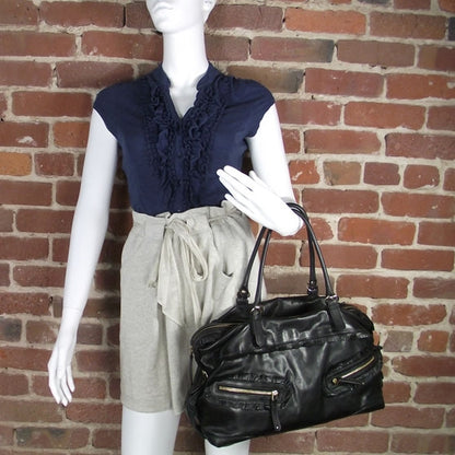 Gucci Leather Ruffle Sabrina Boston Tote 2 of 9