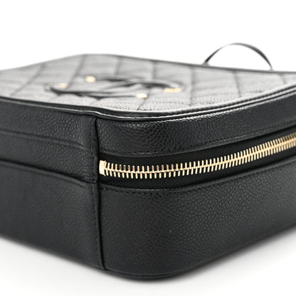 Chanel Caviar Quilted Medium CC Filigree Vanity Case Black 10 of 10