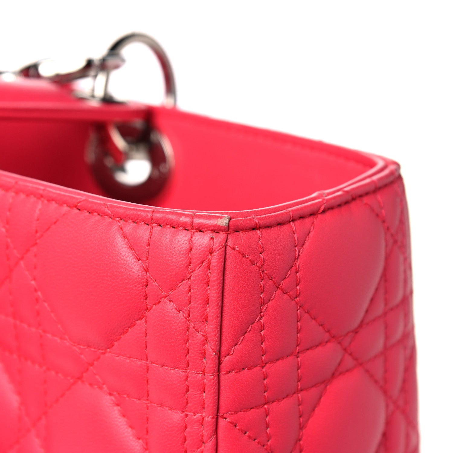 Christian Dior Lambskin Cannage Large Lady Dior Pink 16 of 18