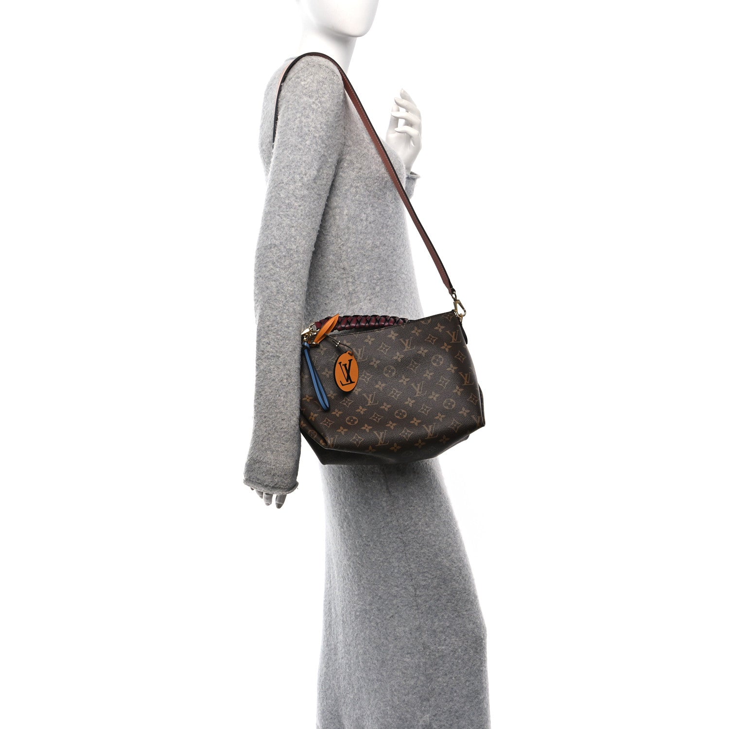 Louis Vuitton Monogram Beaubourg Hobo Mini Bordeaux Red Peach Safran Blue Jean Blue 2 of 11