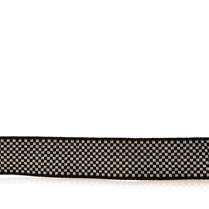 Fendi Ribbon Vitello King Logo Embossed Gingham Woven Adjustable Strap You Panna Black Cuoio 6 of 7