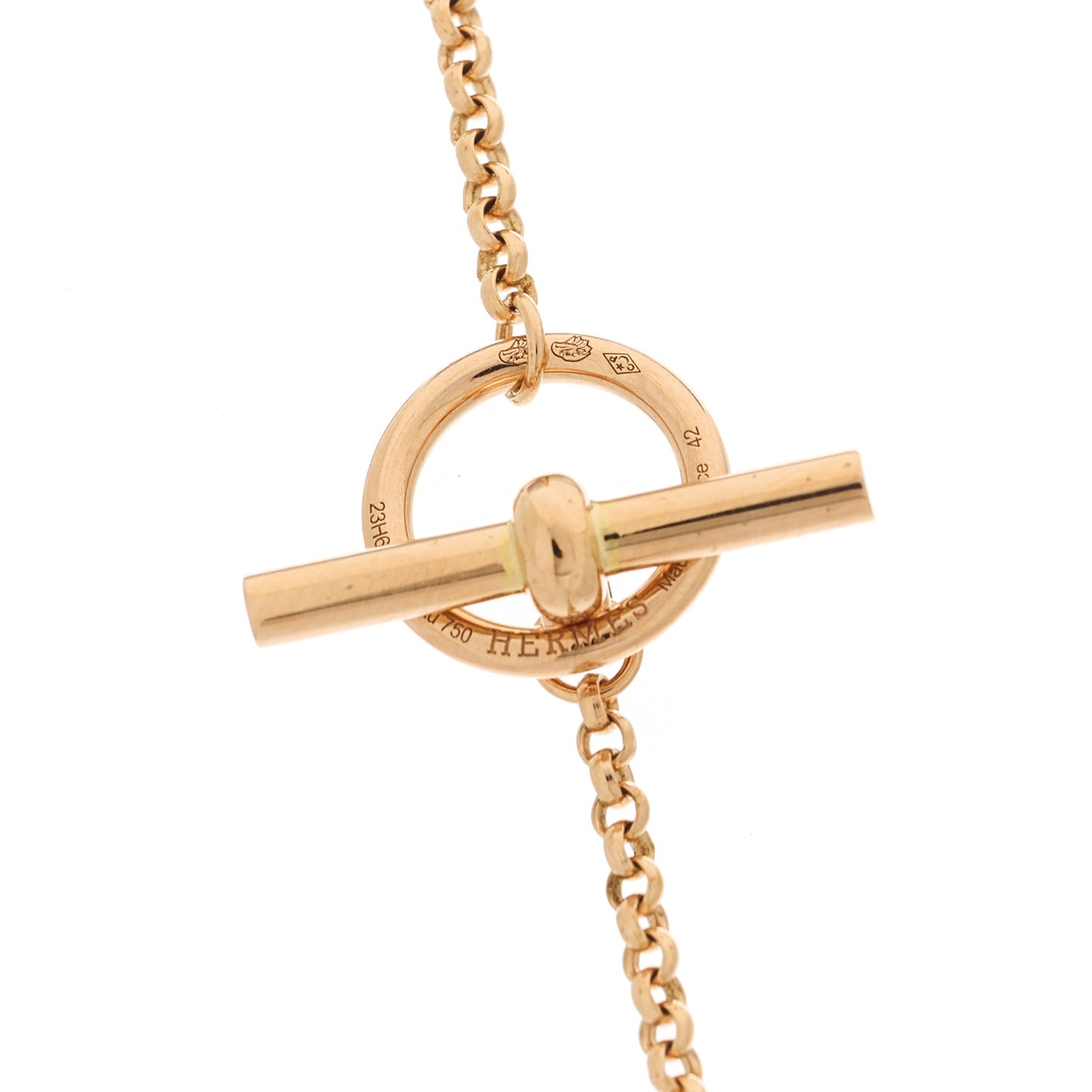 18K Rose Gold Diamond Clou d'H Double Pendant Necklace