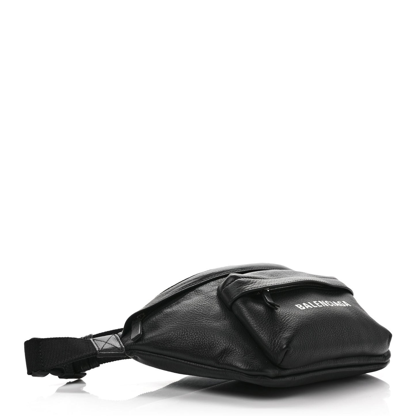 Smooth Calfskin Logo Large Everyday Beltpack Black White