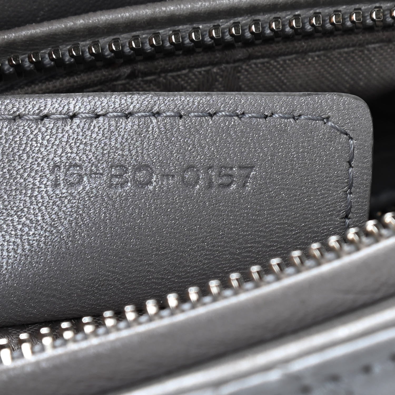 Christian Dior Pearly Lambskin Cannage Medium Lady Dior Grey 9 of 11