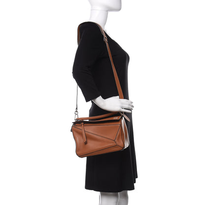 Loewe Calfskin Small Puzzle Bag Tan 2 of 10