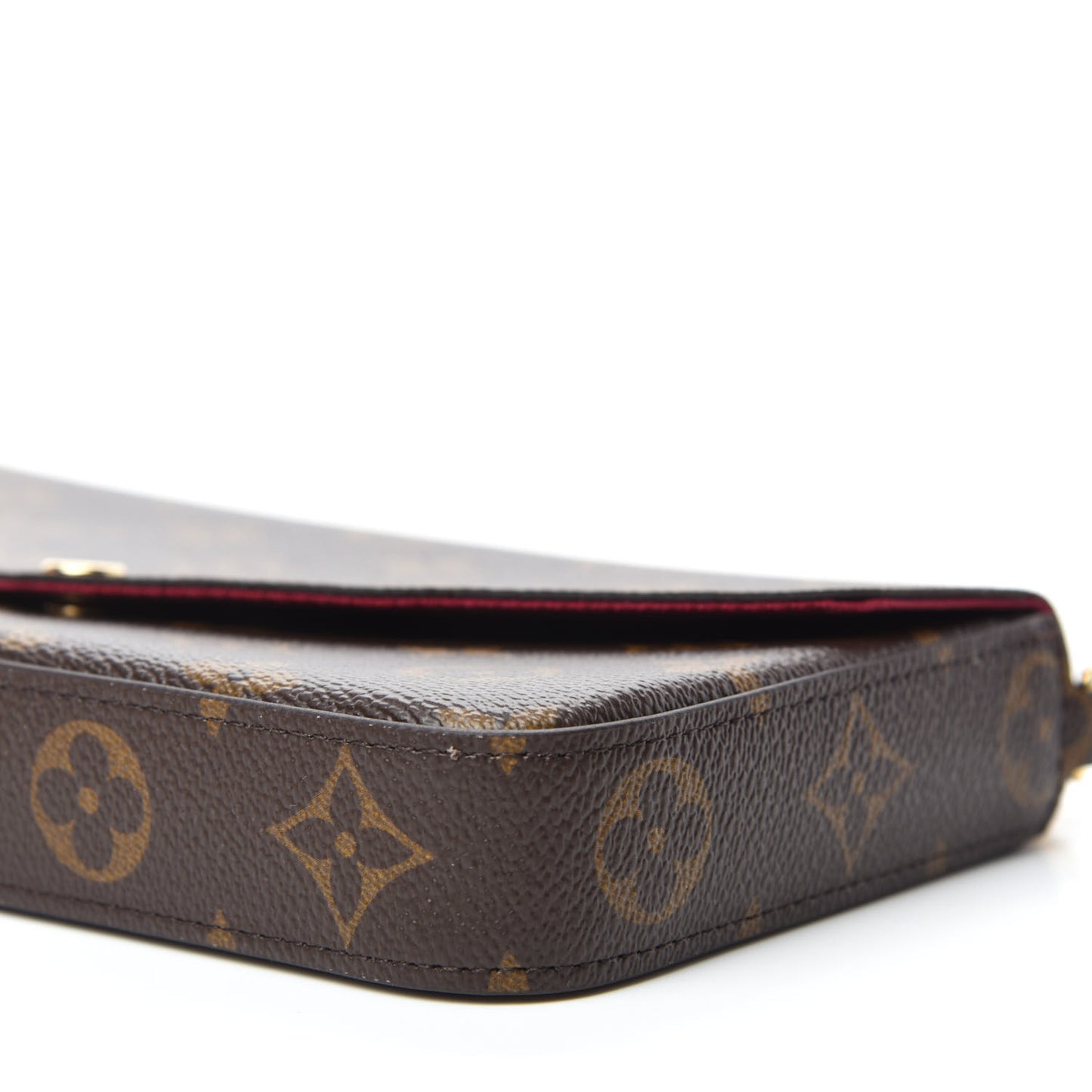 Monogram Pochette Felicie Chain Wallet Fuchsia