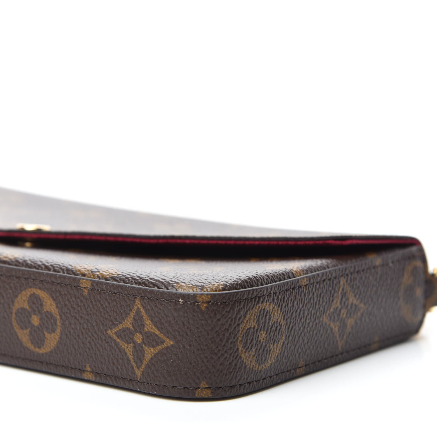 Louis Vuitton Monogram Pochette Felicie Chain Wallet Fuchsia 7 of 11