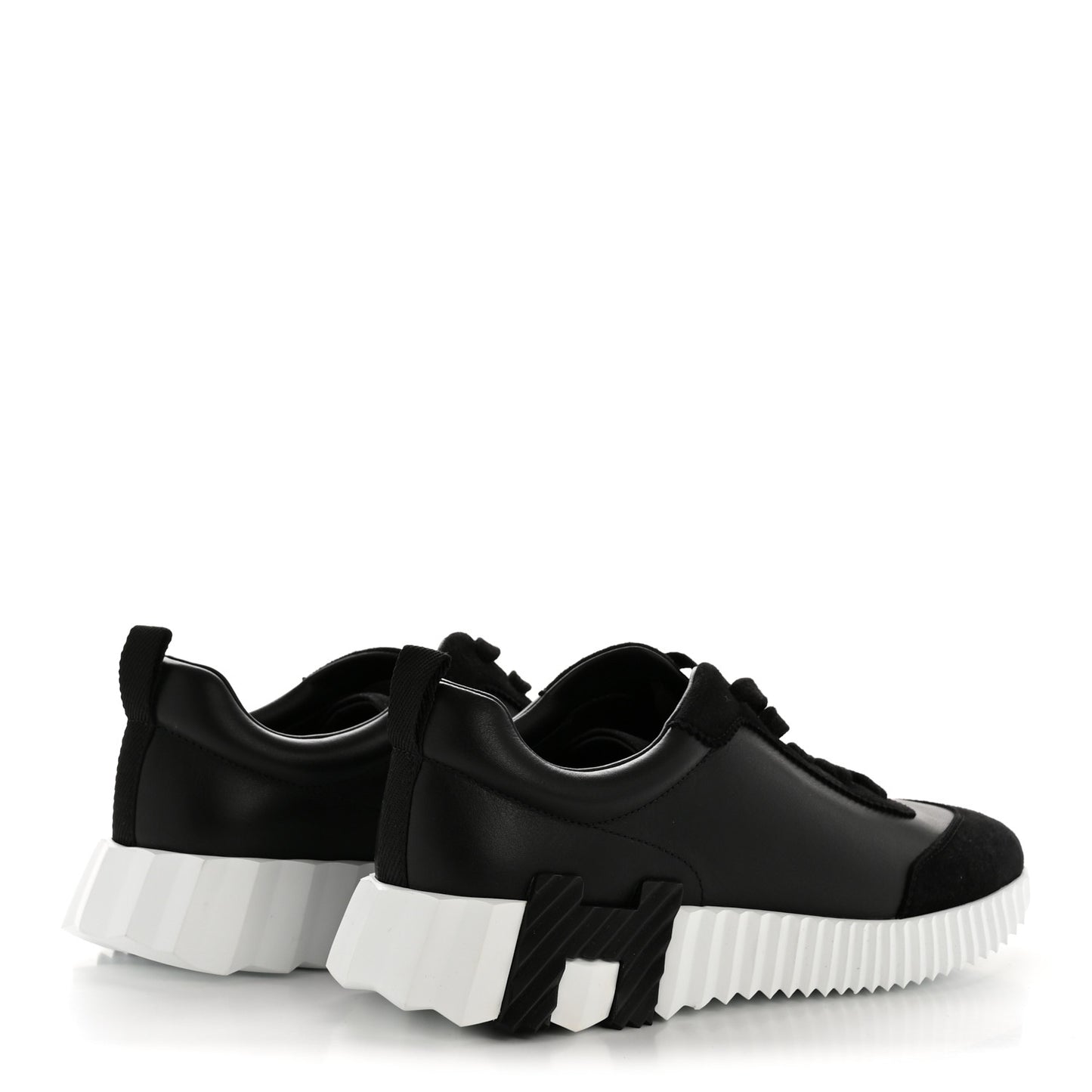 Goatskin Suede Goatskin Bouncing Sneakers 40 Black
