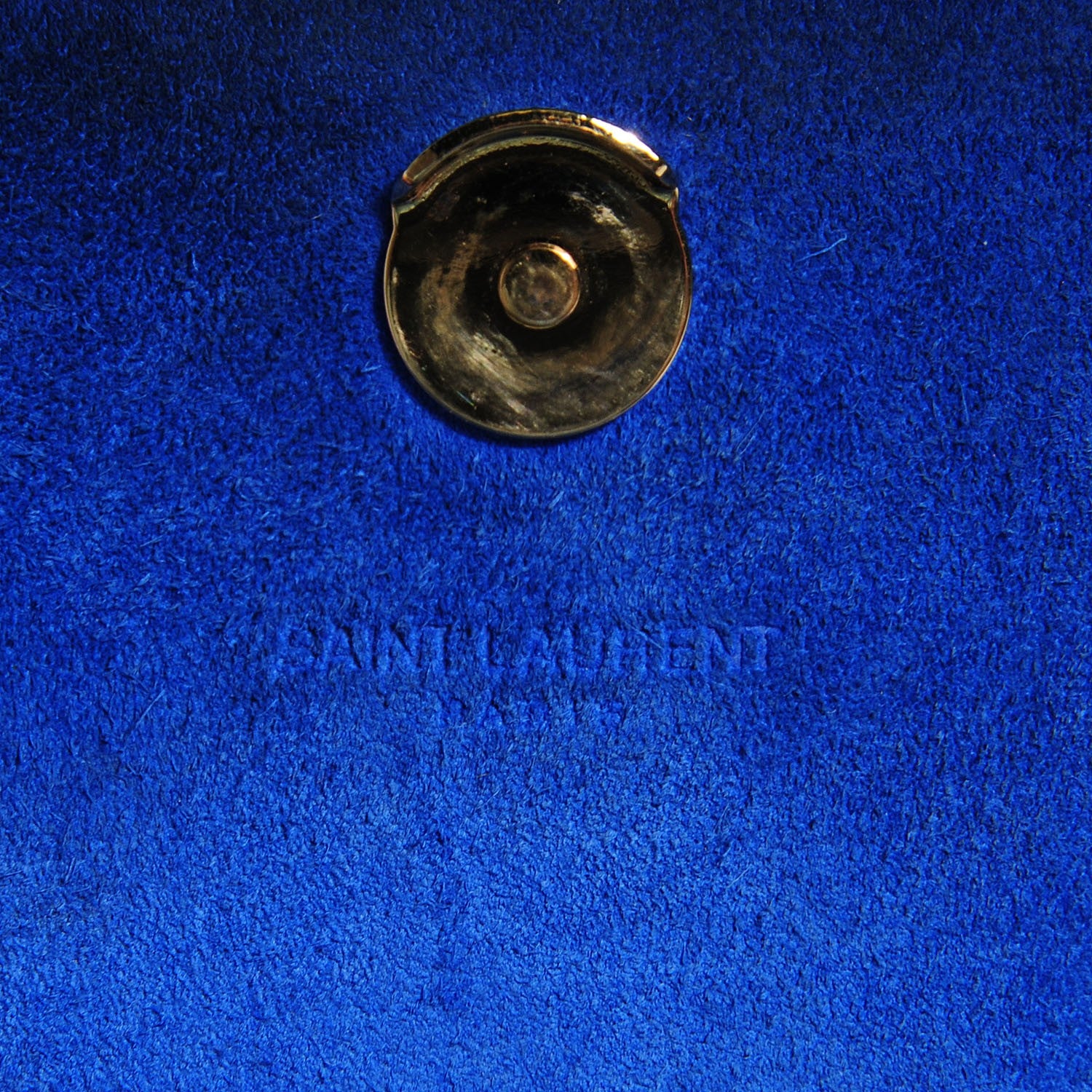 Saint Laurent Grain De Poudre Small Classic Monogram Satchel Royal Blue 7 of 8