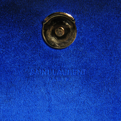 Saint Laurent Grain De Poudre Small Classic Monogram Satchel Royal Blue 7 of 8