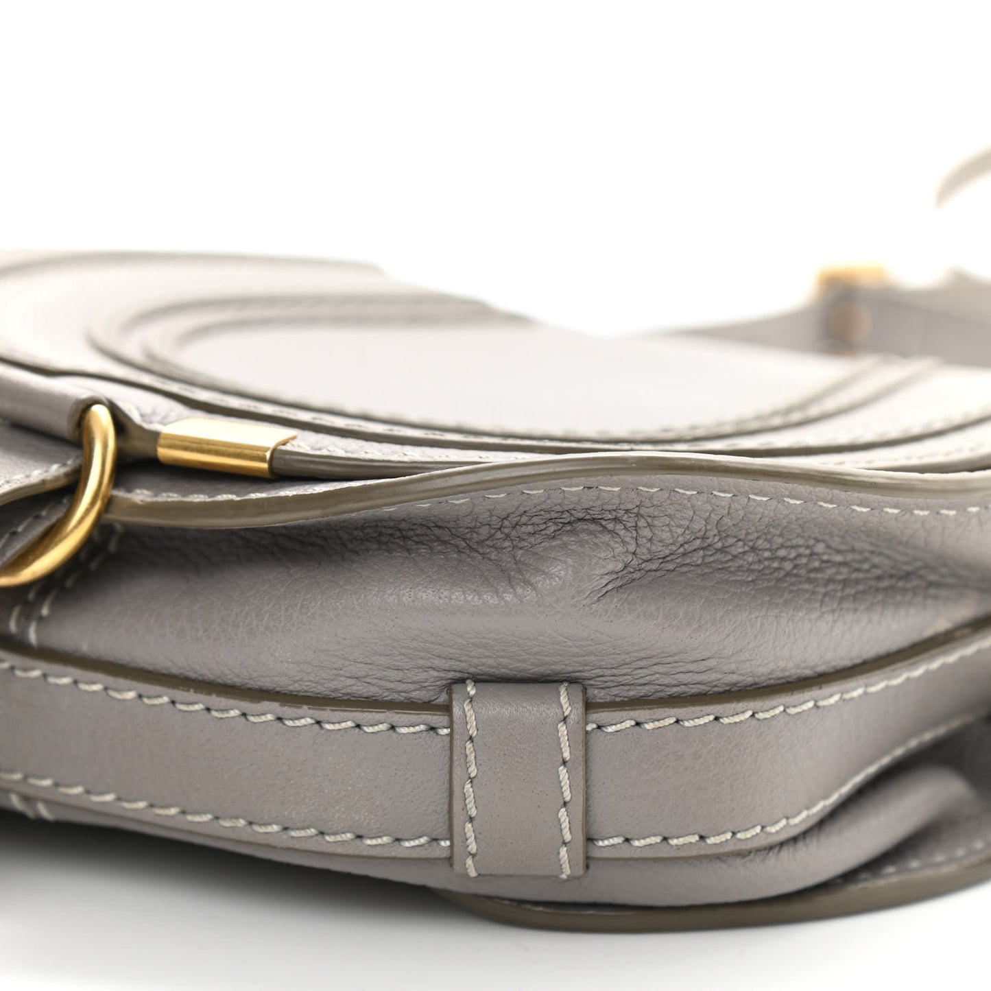 Calfskin Mini Marcie Round Crossbody Bag Cashmere Grey