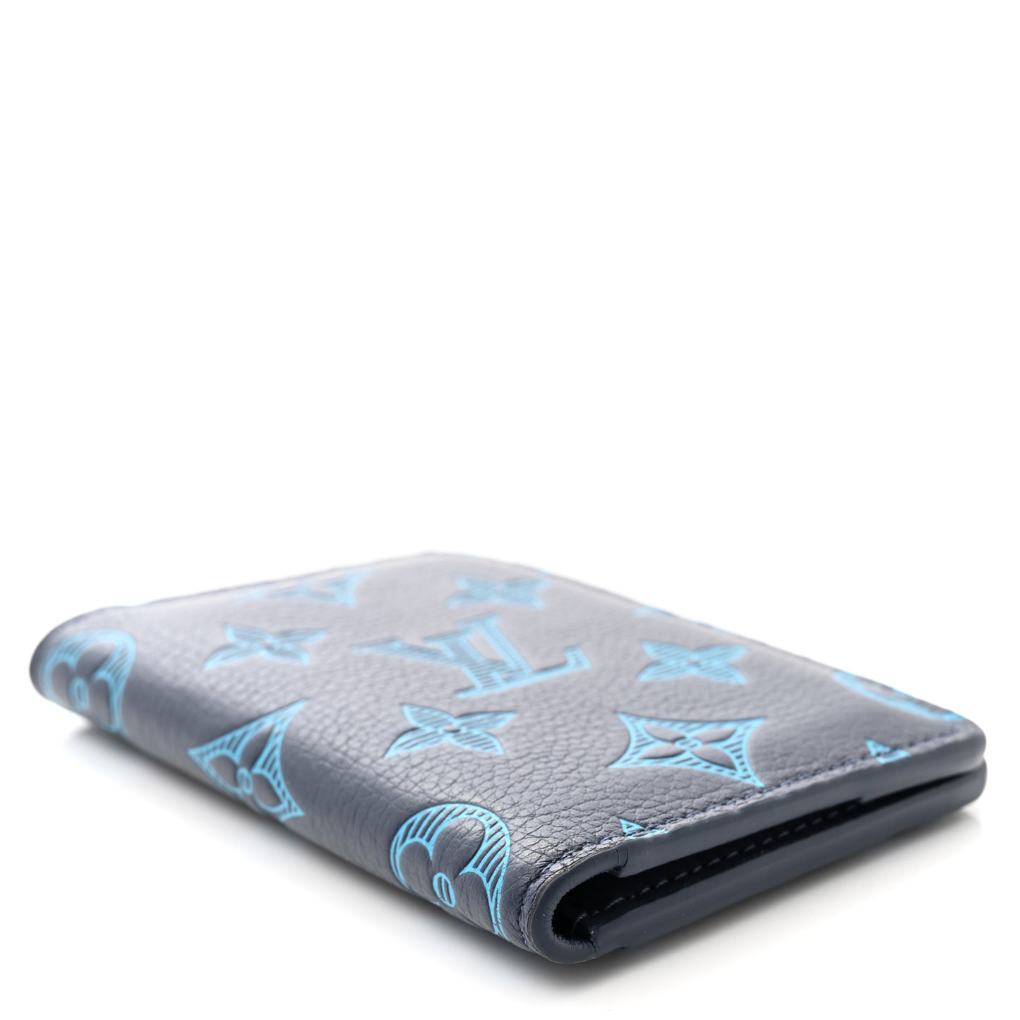 Calfskin Monogram Shadow Pocket Organizer Blue