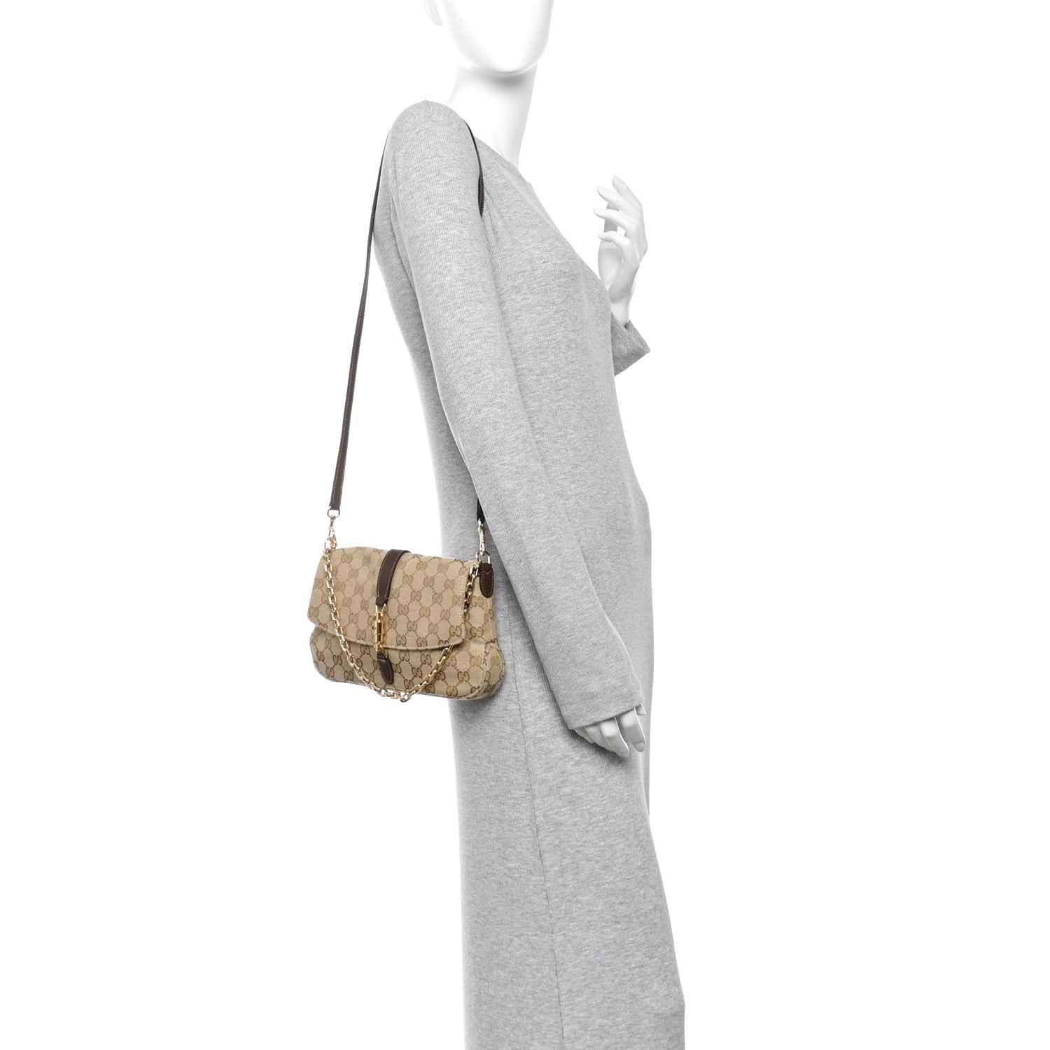 Gucci Monogram Medium Aperitivo Shoulder Bag  Sand Brown 2 of 10