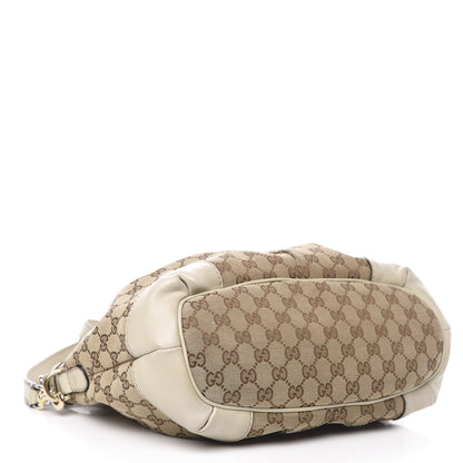 Gucci Monogram Margaux Calfskin Medium Sukey Top Handle Bag Beige Ebony Mystic White 5 of 15