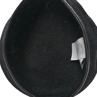 Gucci Felt Embroidered GG Patch Beret Hat M Black 6 of 8