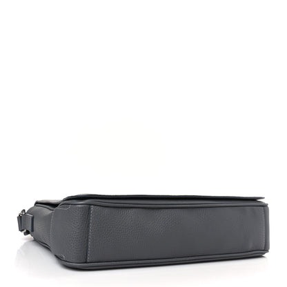 Burberry Grainy Calfskin Embossed Bruno Messenger Charcoal Grey 4 of 8