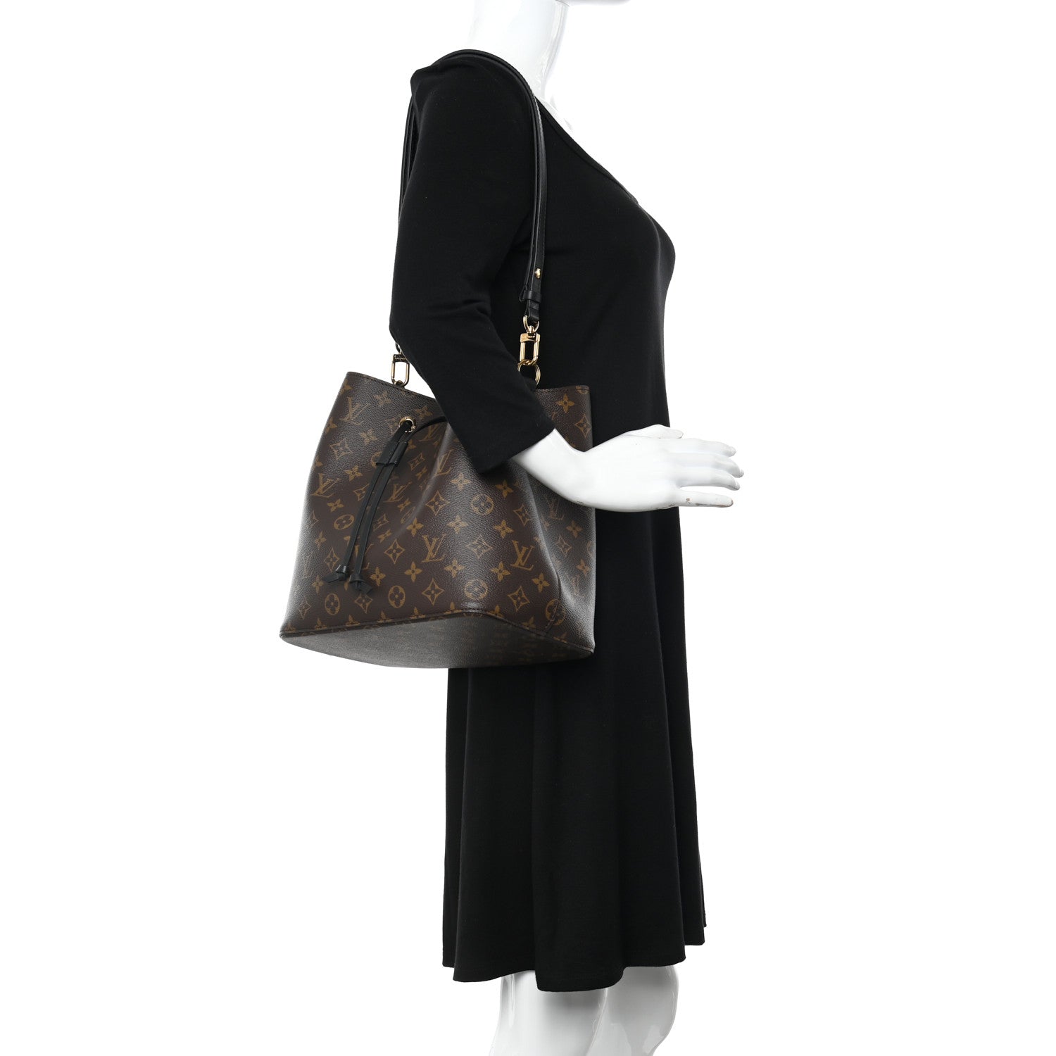 Louis Vuitton Monogram Neonoe MM Black 2 of 9