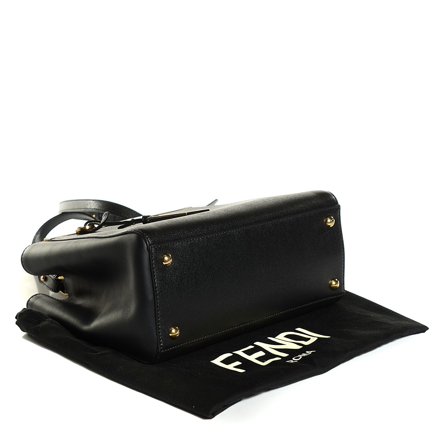 Fendi Vitello Elite Petite 2Jours Tote Black 4 of 9