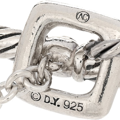 David Yurman Sterling Silver Diamond Cable Heart Charm Bracelet 3 of 3